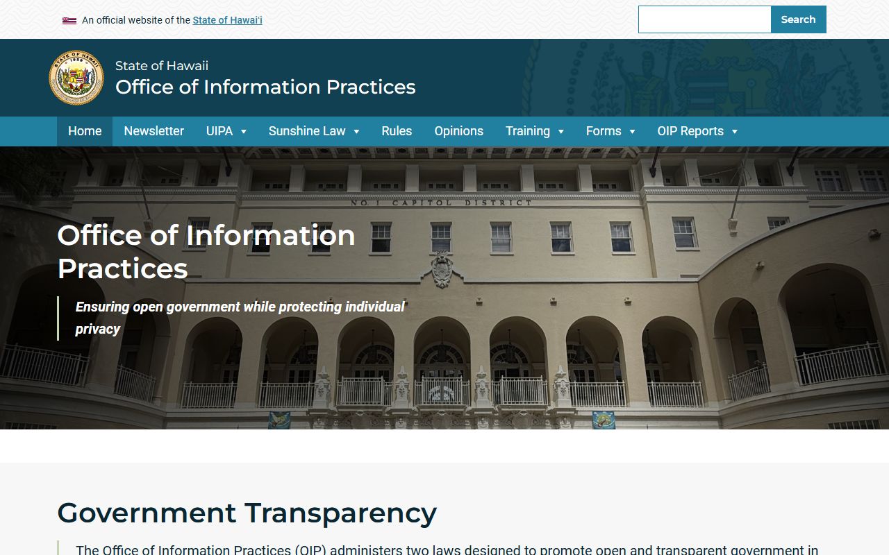 Hawaii Office of Information Practices UIPA police records guidance